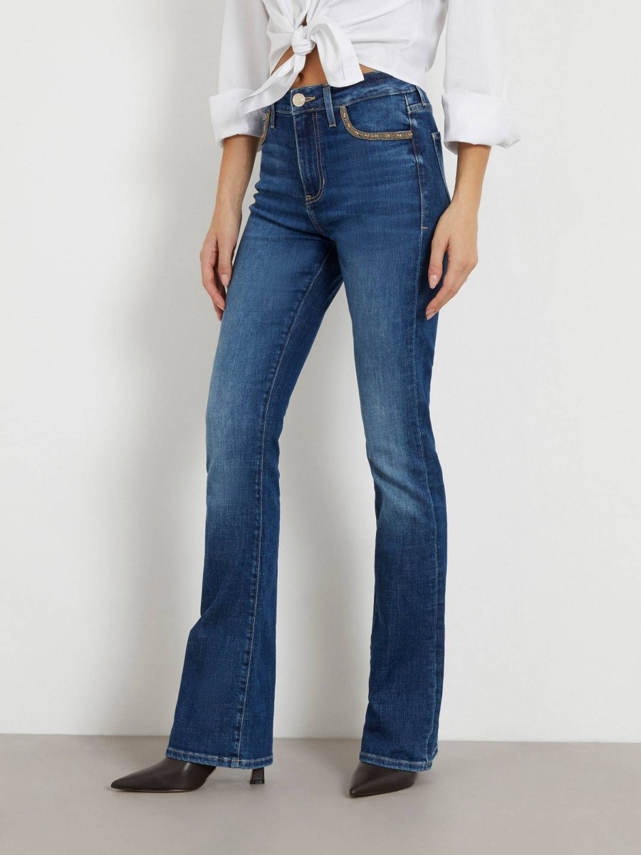 Donna GUESS Denim Jeans | Sexy Flare Denim - Jeans Svasati A Vita Alta