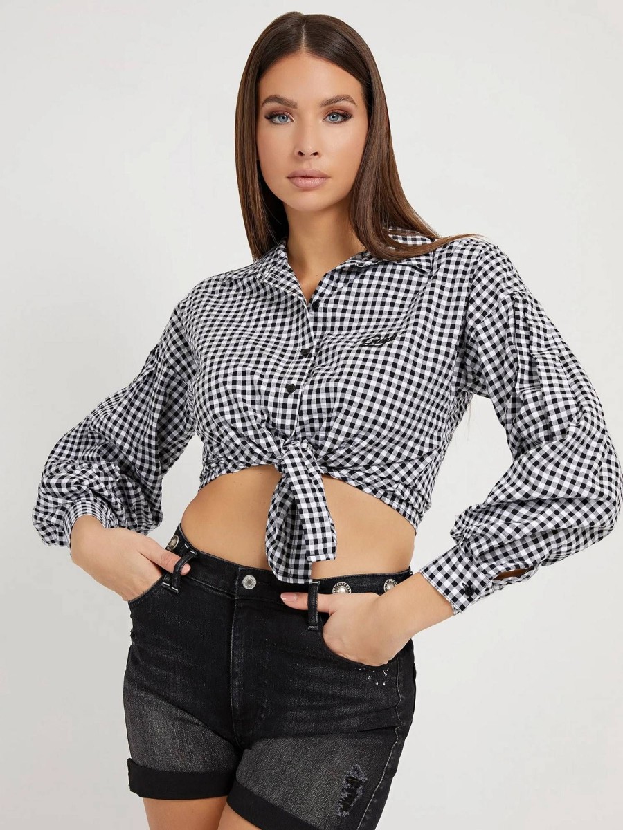 Donna GUESS Camicie | Savina Ls Shirt - Camicia Vichy