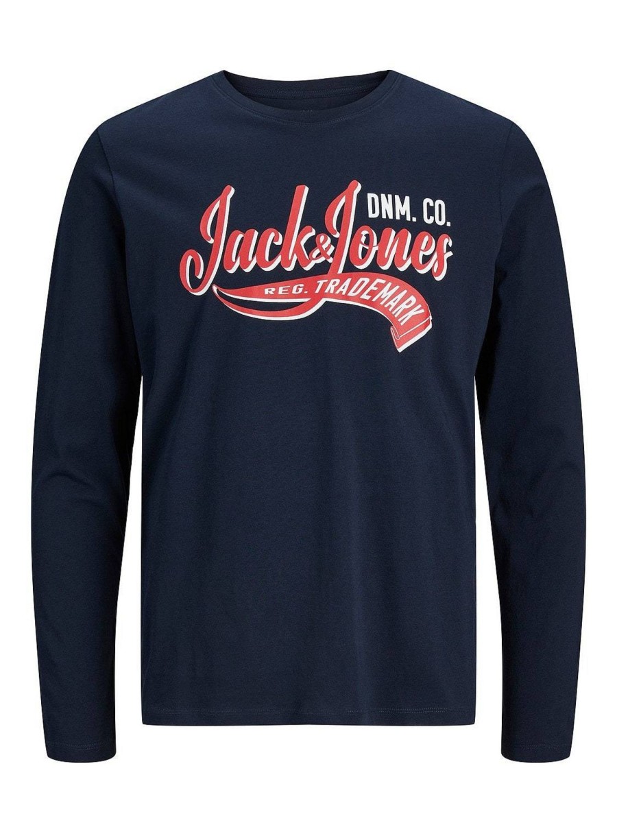 Uomo JACK & JONES T-Shirts | Logo Tee Ls O Neck - T-Shirt A Manica Lunga