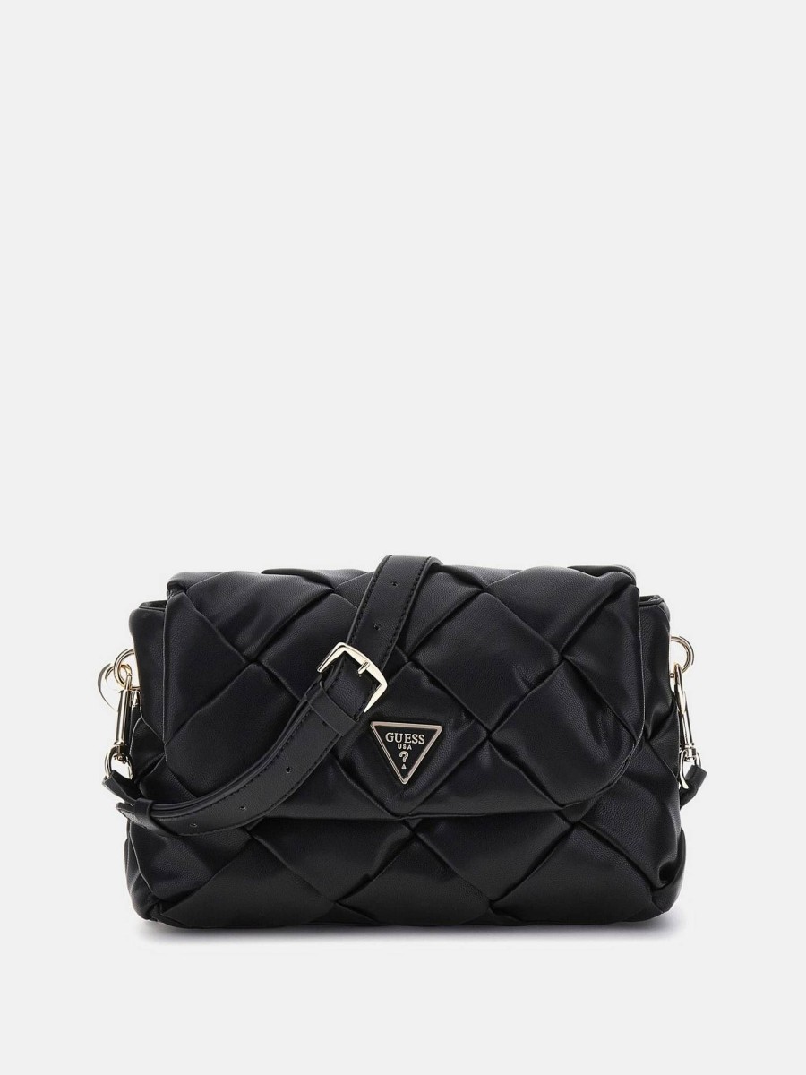 Donna GUESS Borse A Tracolla | Zaina Flap Shoulder Bag - Borsa A Tracolla Intrecciata