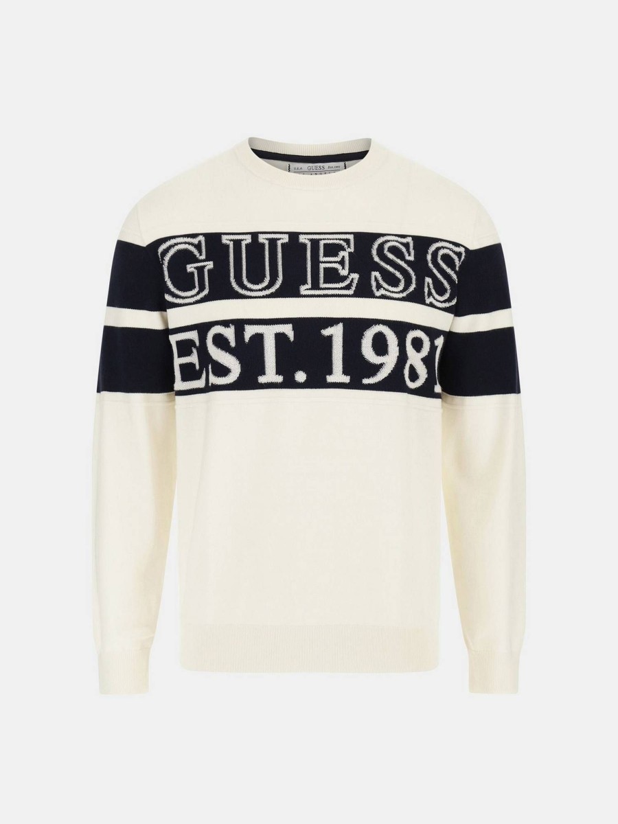 Uomo GUESS Maglieria | Bruno Cn Logo Sweater - Maglione