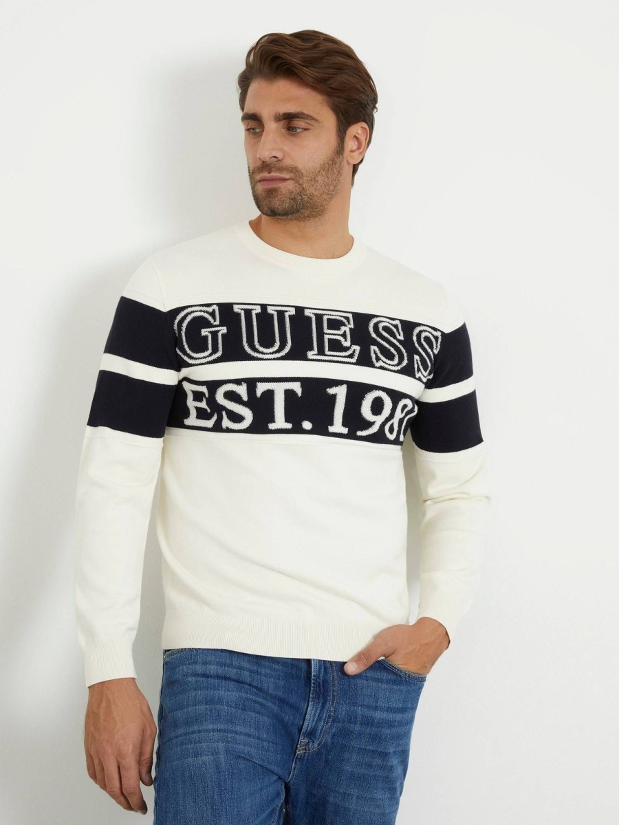 Uomo GUESS Maglieria | Bruno Cn Logo Sweater - Maglione