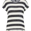 Donna VERO MODA T-Shirts | Wide Stripe Top - T-Shirt A Righe