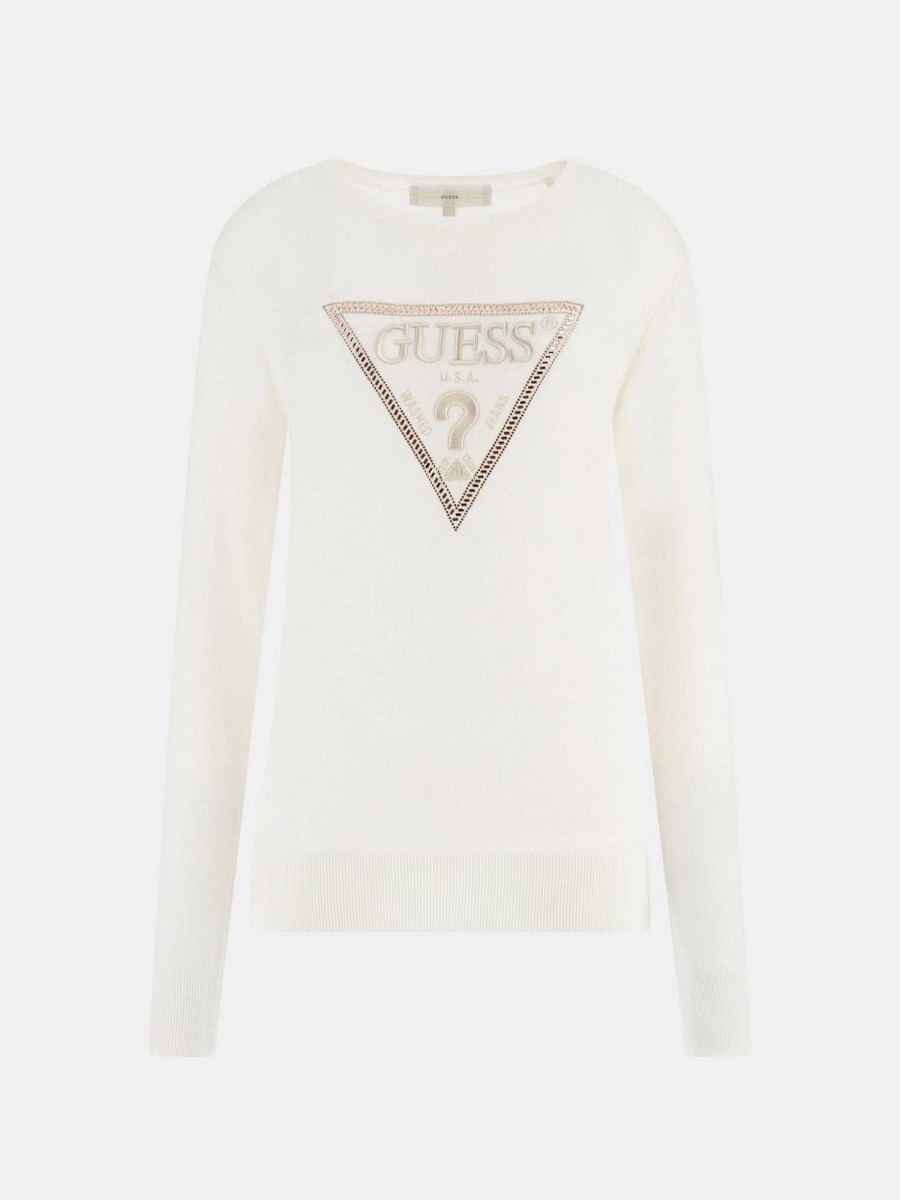 Donna GUESS Pullover E Cardigan | Diane Triangle Logo Sweater - Maglia