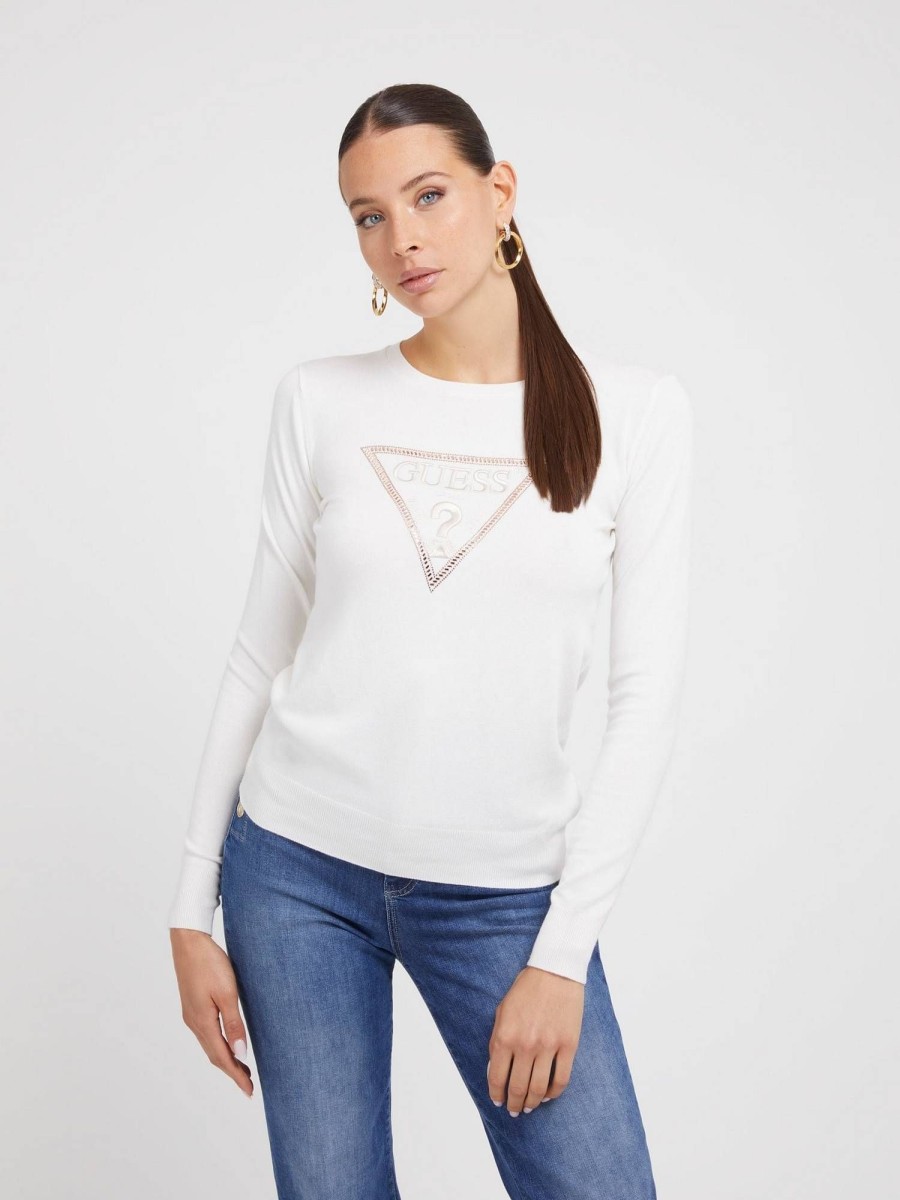 Donna GUESS Pullover E Cardigan | Diane Triangle Logo Sweater - Maglia