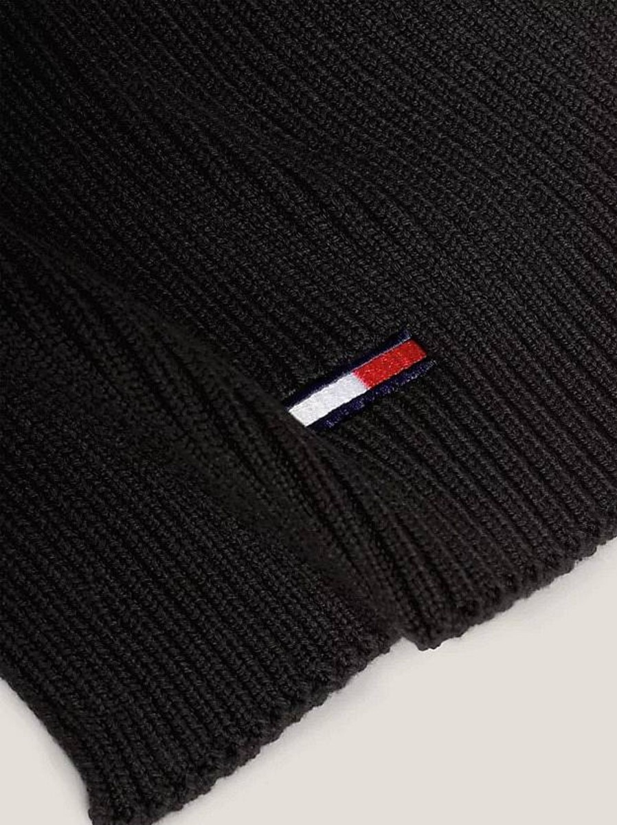 Uomo TOMMY HILFIGER Sciarpe | Flag Scarf - Sciarpa A Coste Con Logo