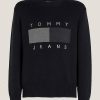 Uomo TOMMY HILFIGER Maglieria | Tjm Rlx Tonal Flag Sweater - Maglione Con Logo