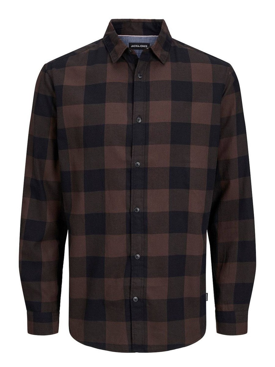 Uomo JACK & JONES Camicie | Gingham Twill Shirt - Camicia A Quadri