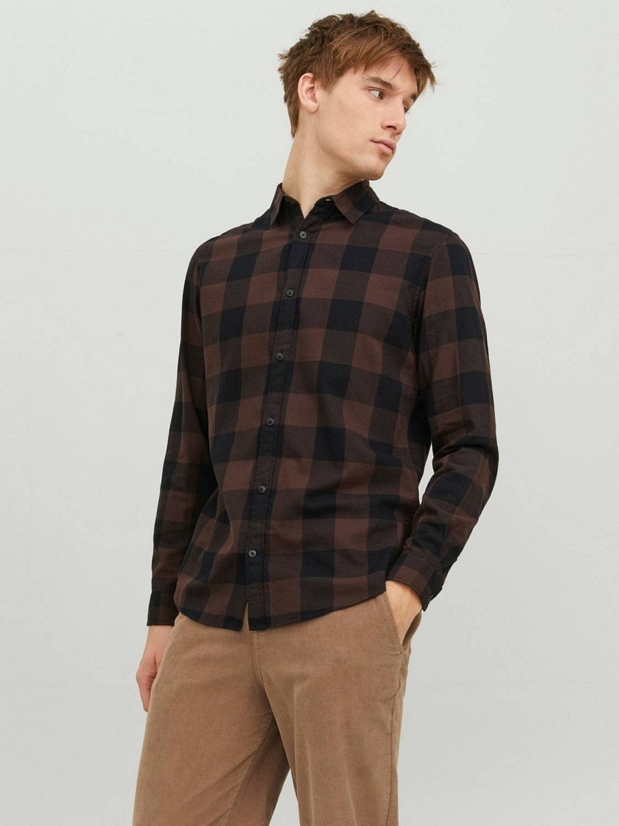 Uomo JACK & JONES Camicie | Gingham Twill Shirt - Camicia A Quadri