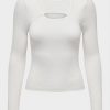 Donna ONLY Maglie E Top | Ashley Peakboo O Neck - Maglia A Costine