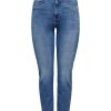 Donna ONLY Denim Jeans | Emily - Stretch Hw Straight Ankle Jeans