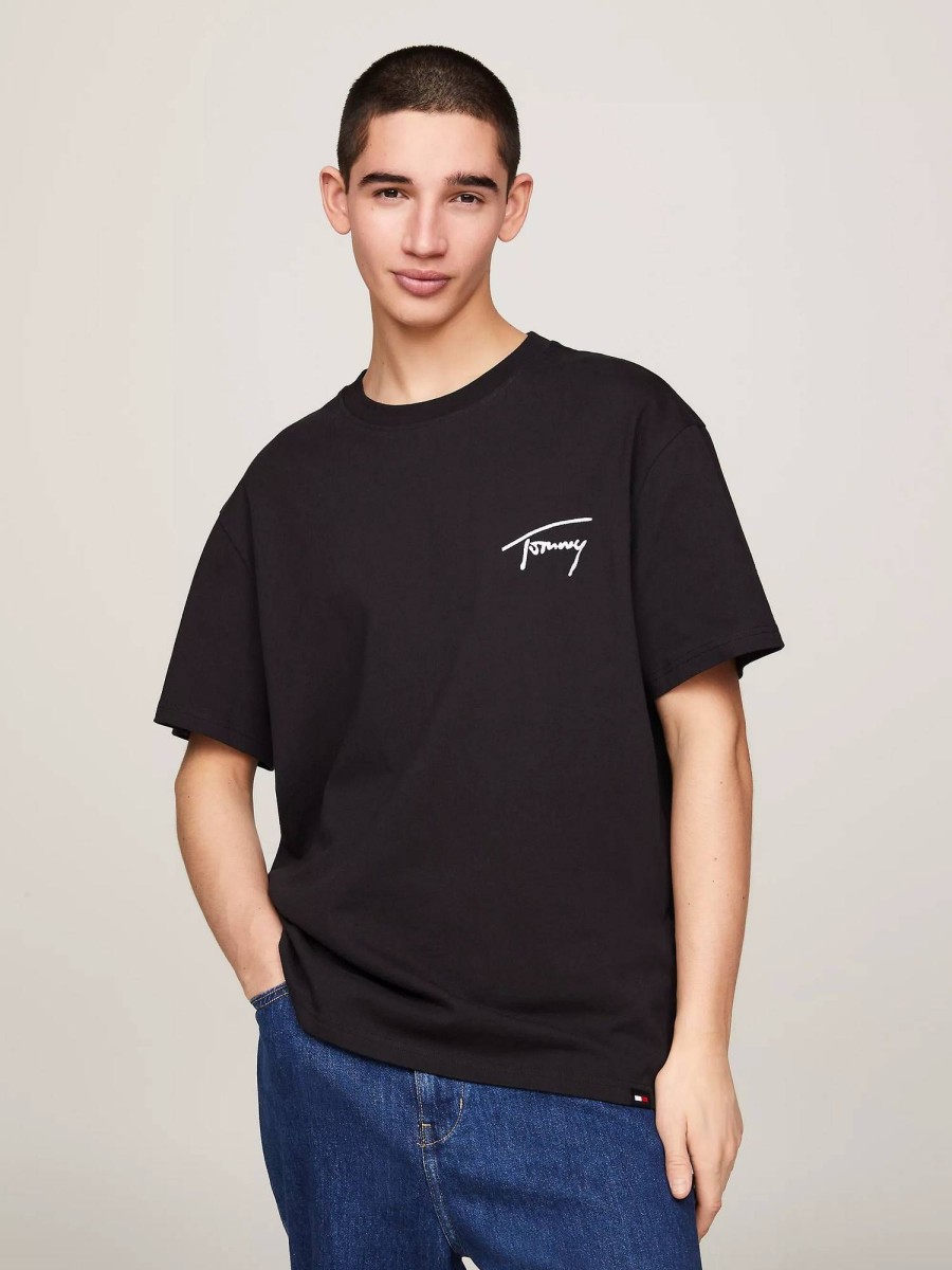 Uomo TOMMY HILFIGER T-Shirts | Reg Signature Tee Ext - T-Shirt Con Logo