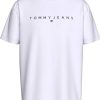 Uomo TOMMY HILFIGER T-Shirts | Reg Linear Logo Tee Ext