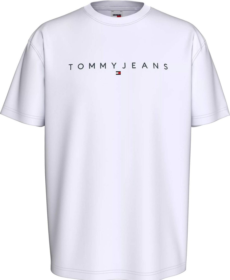 Uomo TOMMY HILFIGER T-Shirts | Reg Linear Logo Tee Ext