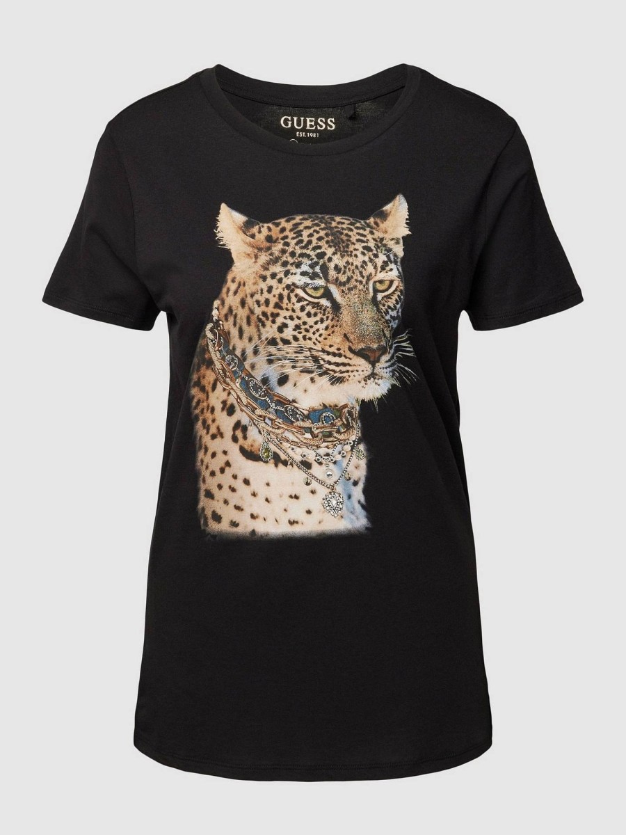 Donna GUESS T-Shirts | T-Shirt Leopard Jewel