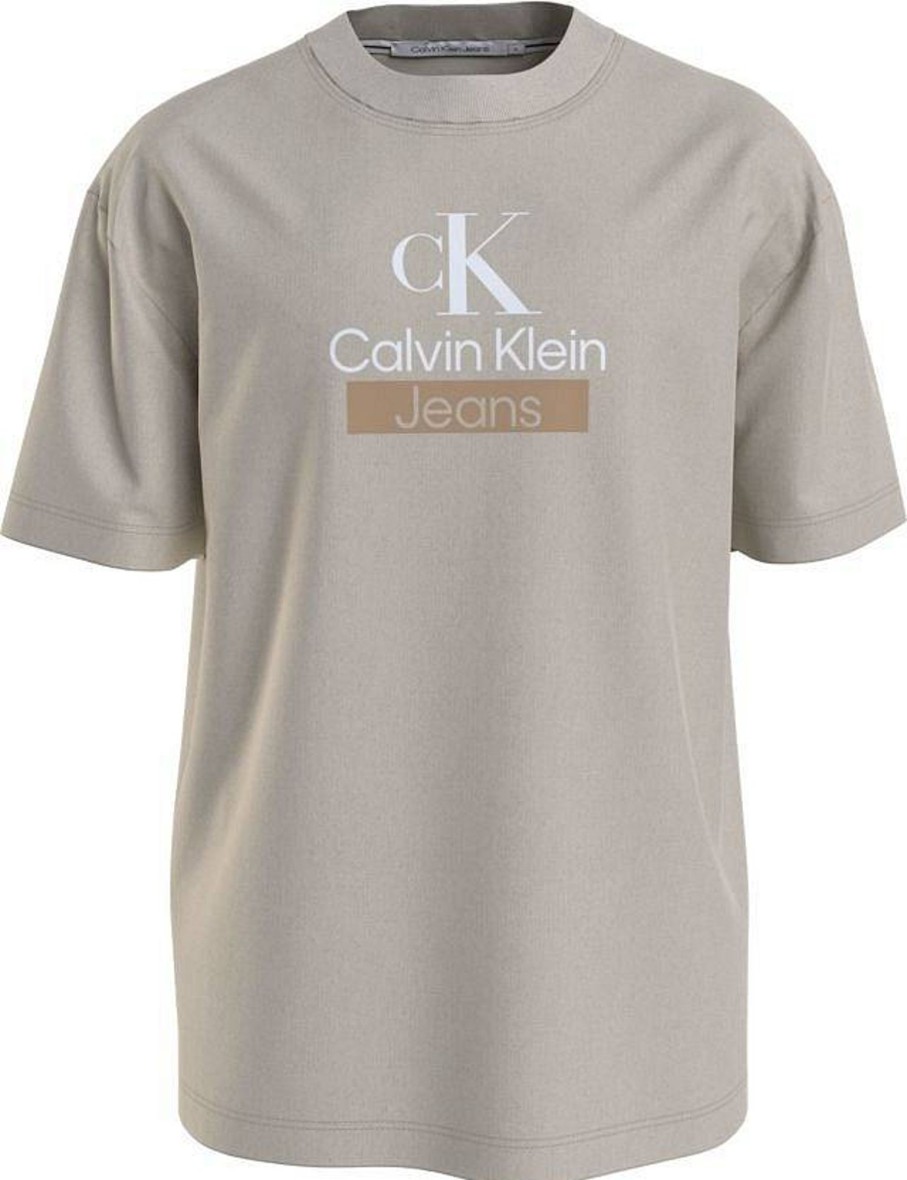 Uomo CALVIN KLEIN JEANS T-Shirts | Stacked Archival Tee - T-Shirt Con Logo