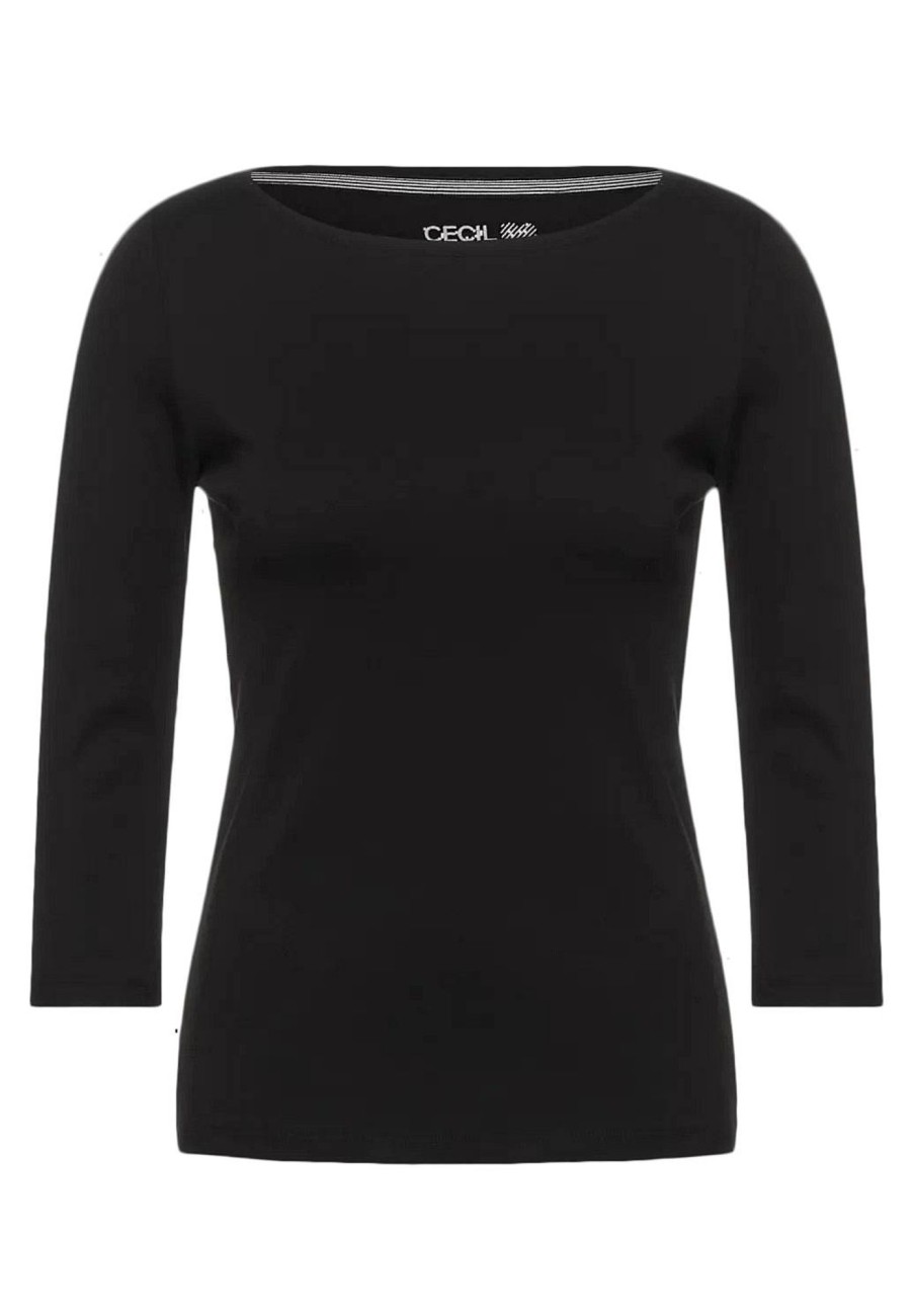 Donna CECIL T-Shirts | Basic Boatneck - Maglia A Maniche 3/4