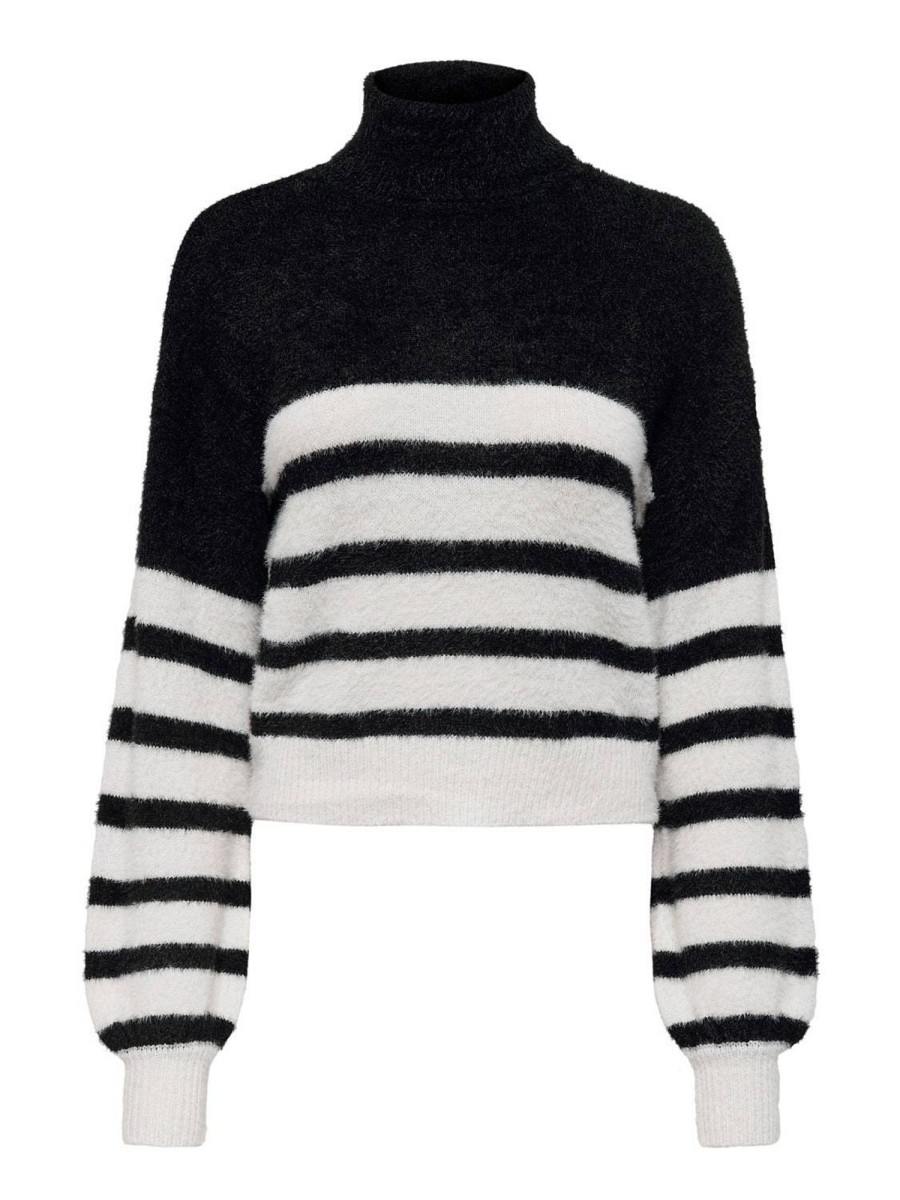 Donna ONLY Pullover E Cardigan | Piumo Stripe Rollneck - Pullover A Righe Collo Alto