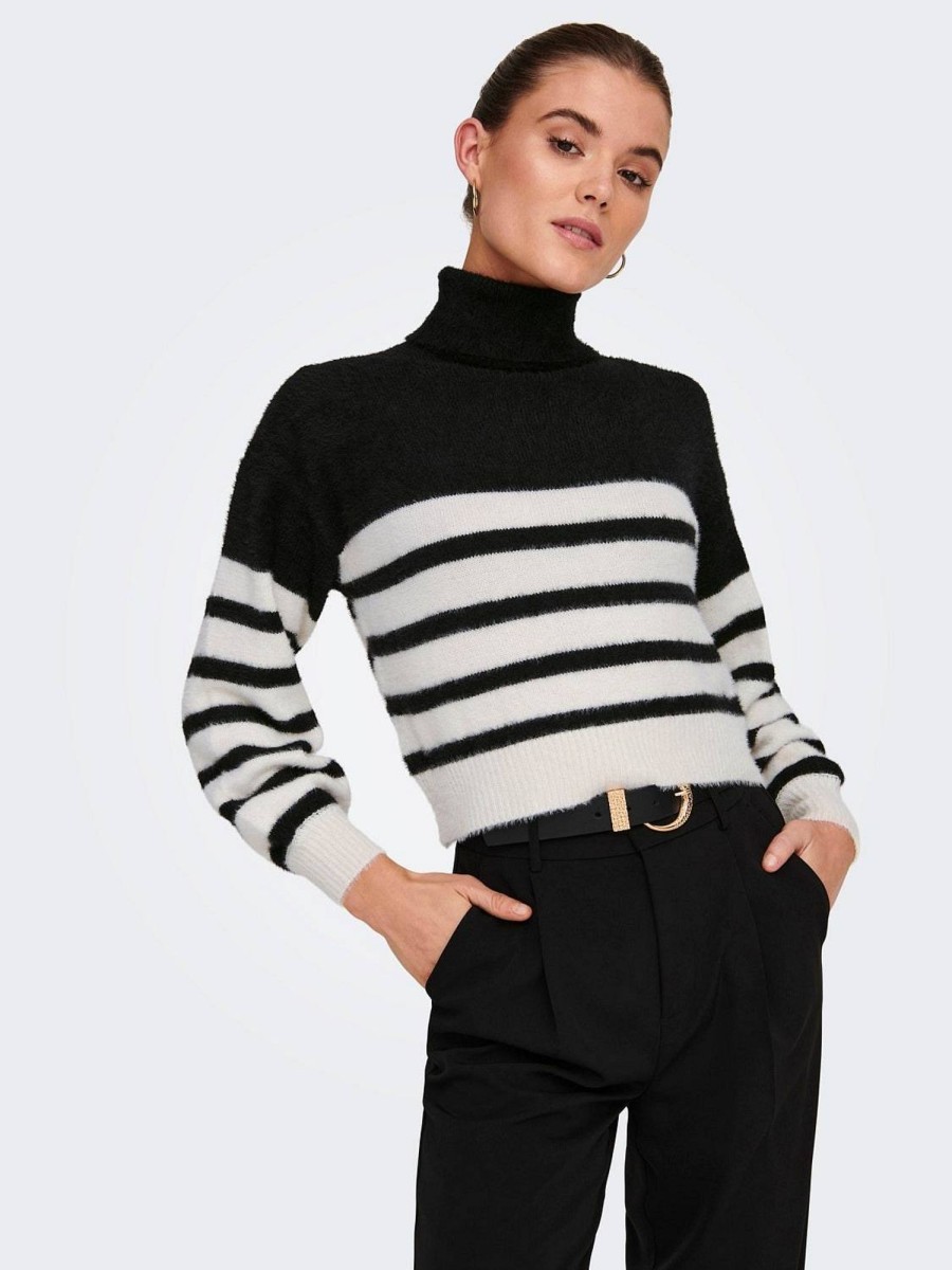 Donna ONLY Pullover E Cardigan | Piumo Stripe Rollneck - Pullover A Righe Collo Alto