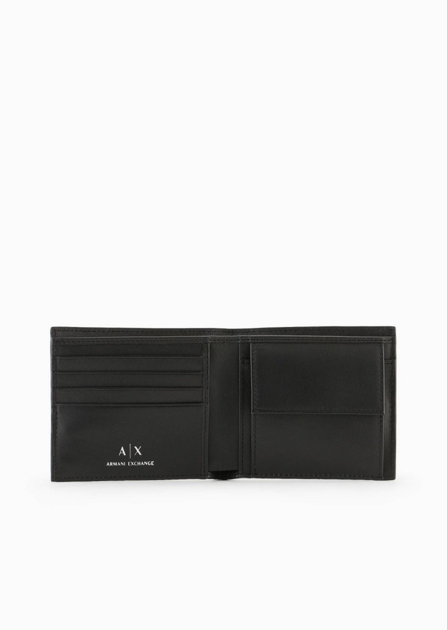 Uomo ARMANI EXCHANGE Portafogli | Wallet - Portafoglio In Pelle Con Logo Goffrato