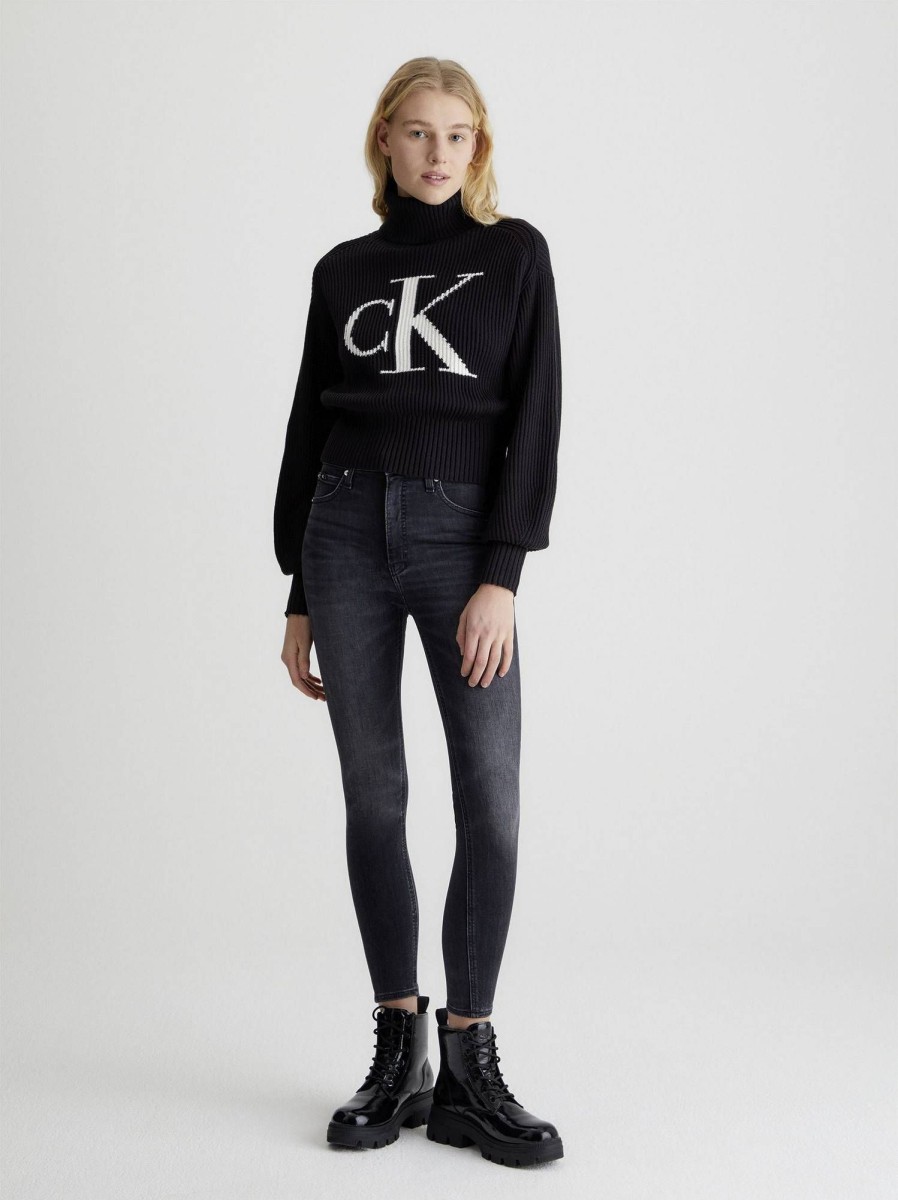 Donna CALVIN KLEIN JEANS Pullover E Cardigan | Blown Up Ck Loose Sweater - Maglione Collo Alto