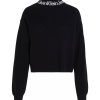 Donna CALVIN KLEIN JEANS Pullover E Cardigan | Logo Intarsia Loose Sweater - Maglione Collo Alto