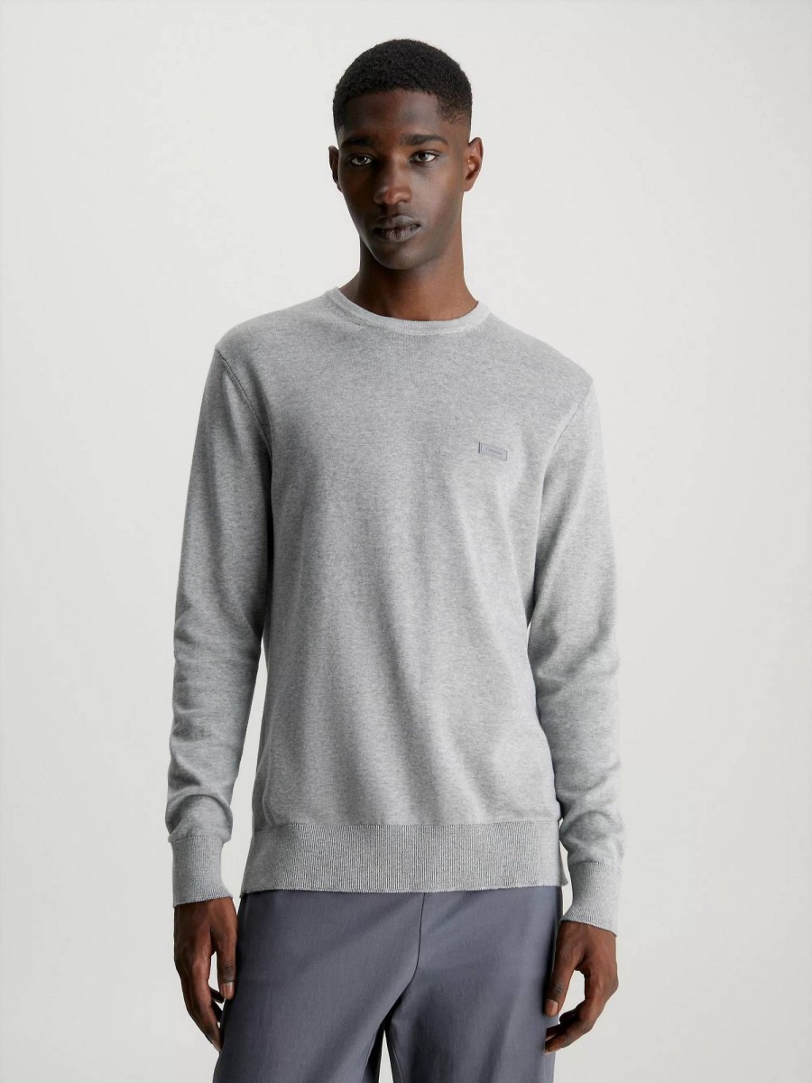 Uomo CALVIN KLEIN MENSWEAR Maglieria | Cottin Silk Blend Cn Sweater - Pullover