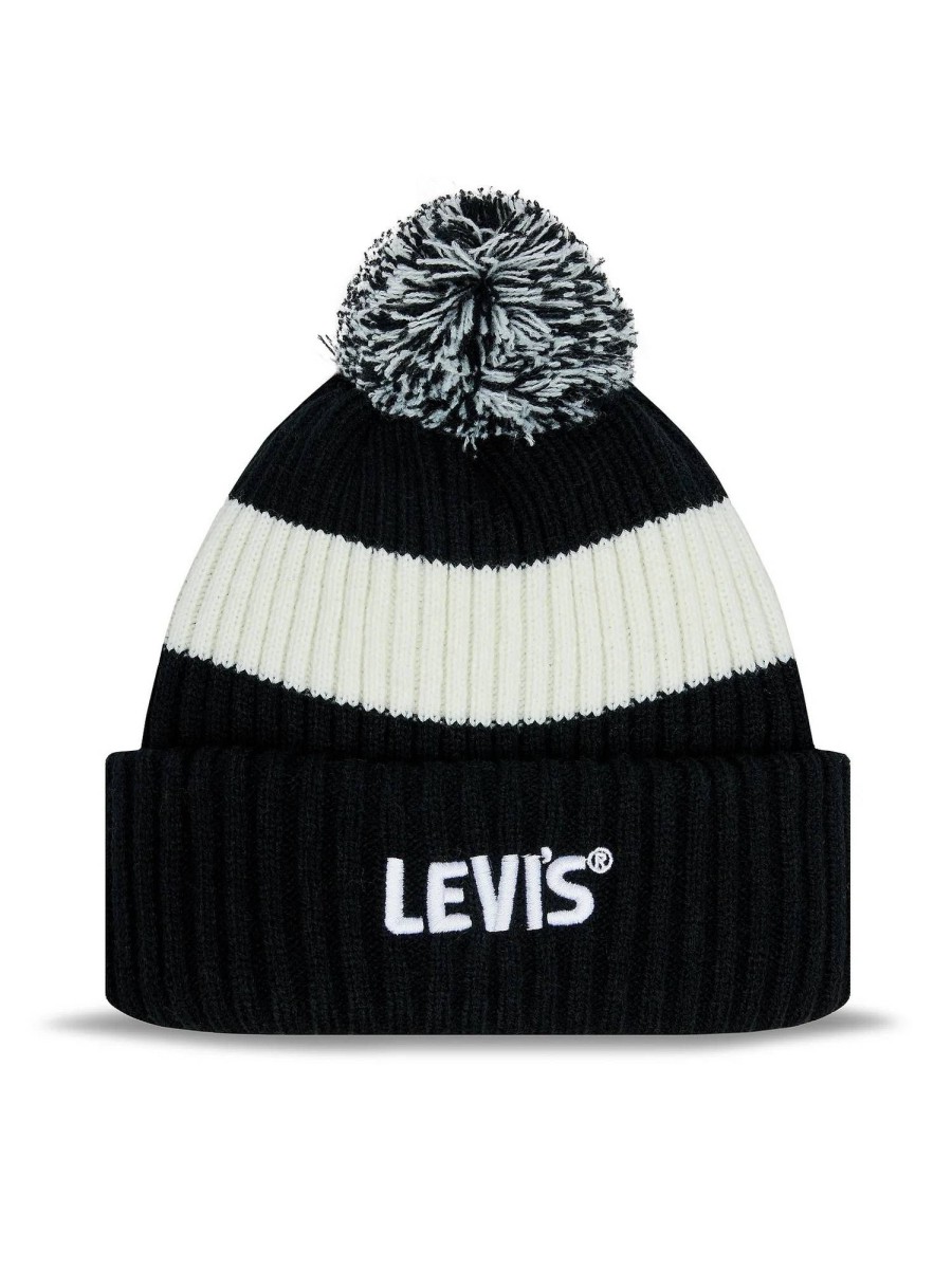 Uomo LEVI'S Cuffie | Gold Tab Beanie - Berretto Con Pon Pon