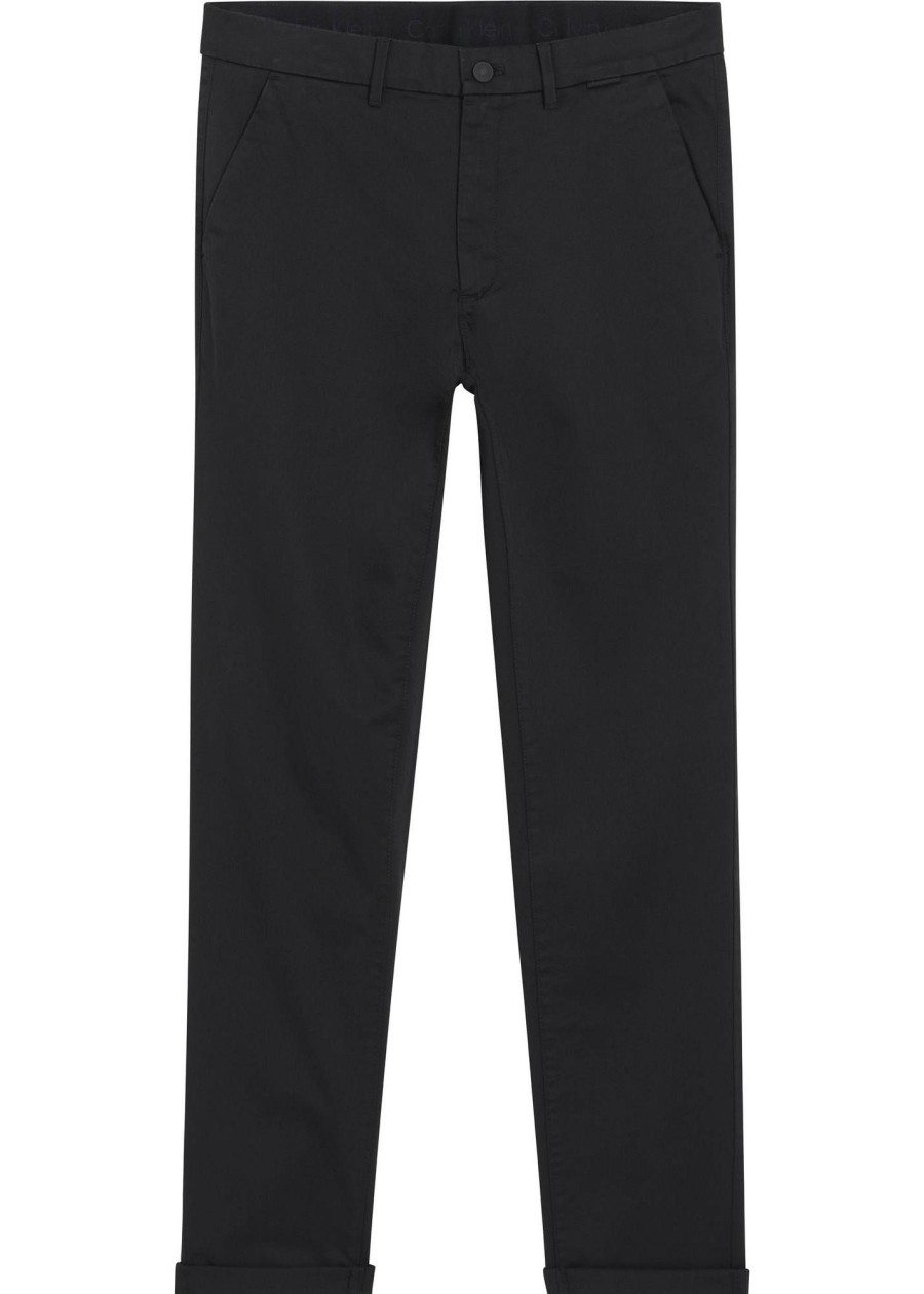 Uomo CALVIN KLEIN MENSWEAR Pantaloni | Satin Stretch Slim Chino - Pantaloni