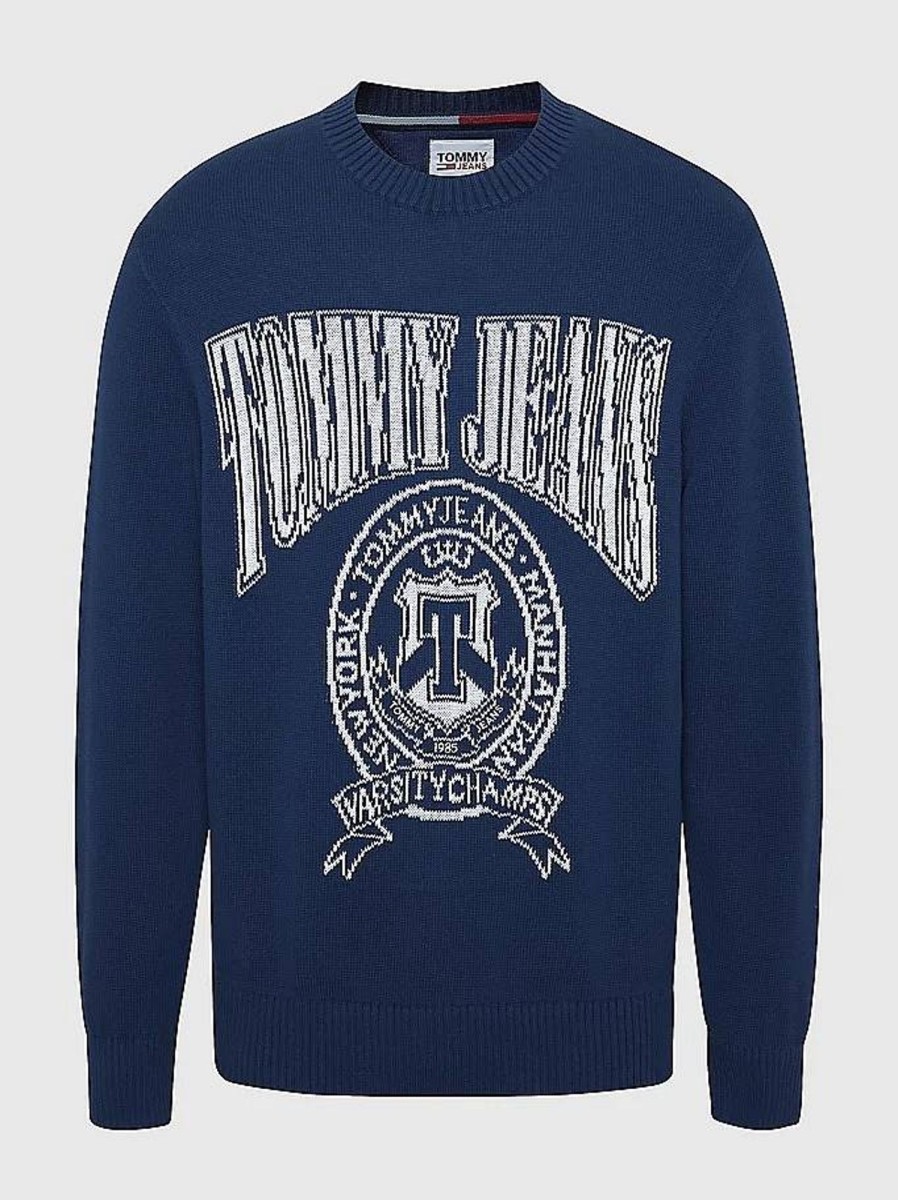 Uomo TOMMY HILFIGER Maglieria | Relaxed Varsity Jacquard Knit - Pullover Con Stampa