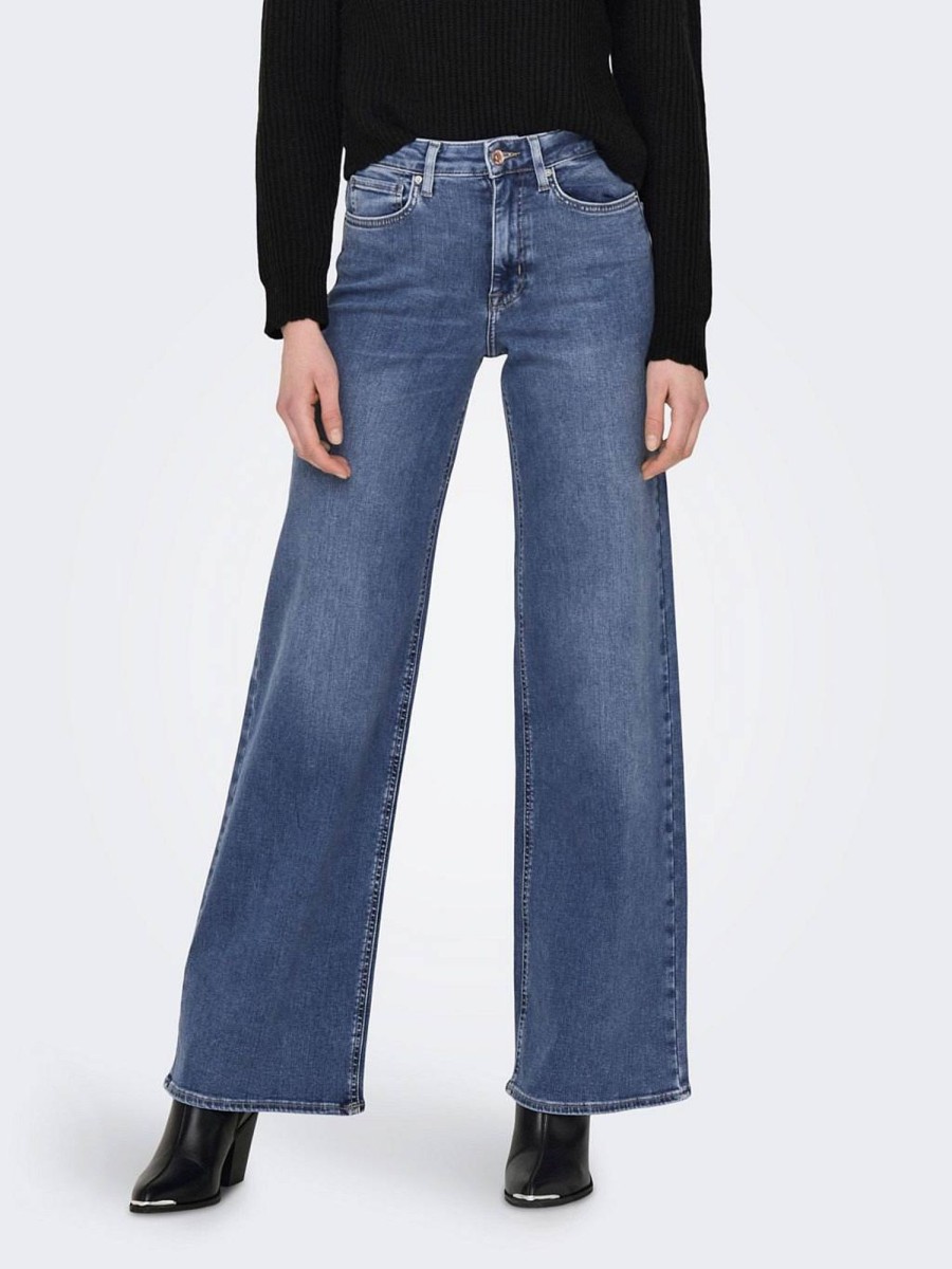 Donna ONLY Denim Jeans | Madison Blush Hw Wide Denim - Jeans Ampi