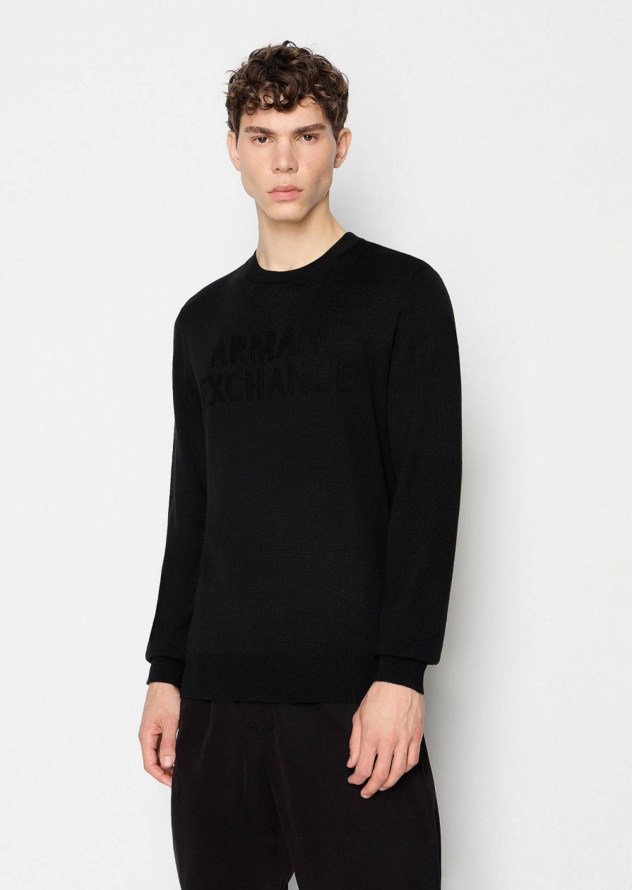 Uomo ARMANI EXCHANGE Maglieria | Pullover Girocollo In Misto Lana