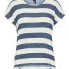 Donna VERO MODA T-Shirts | Wide Stripe Top - T-Shirt A Righe