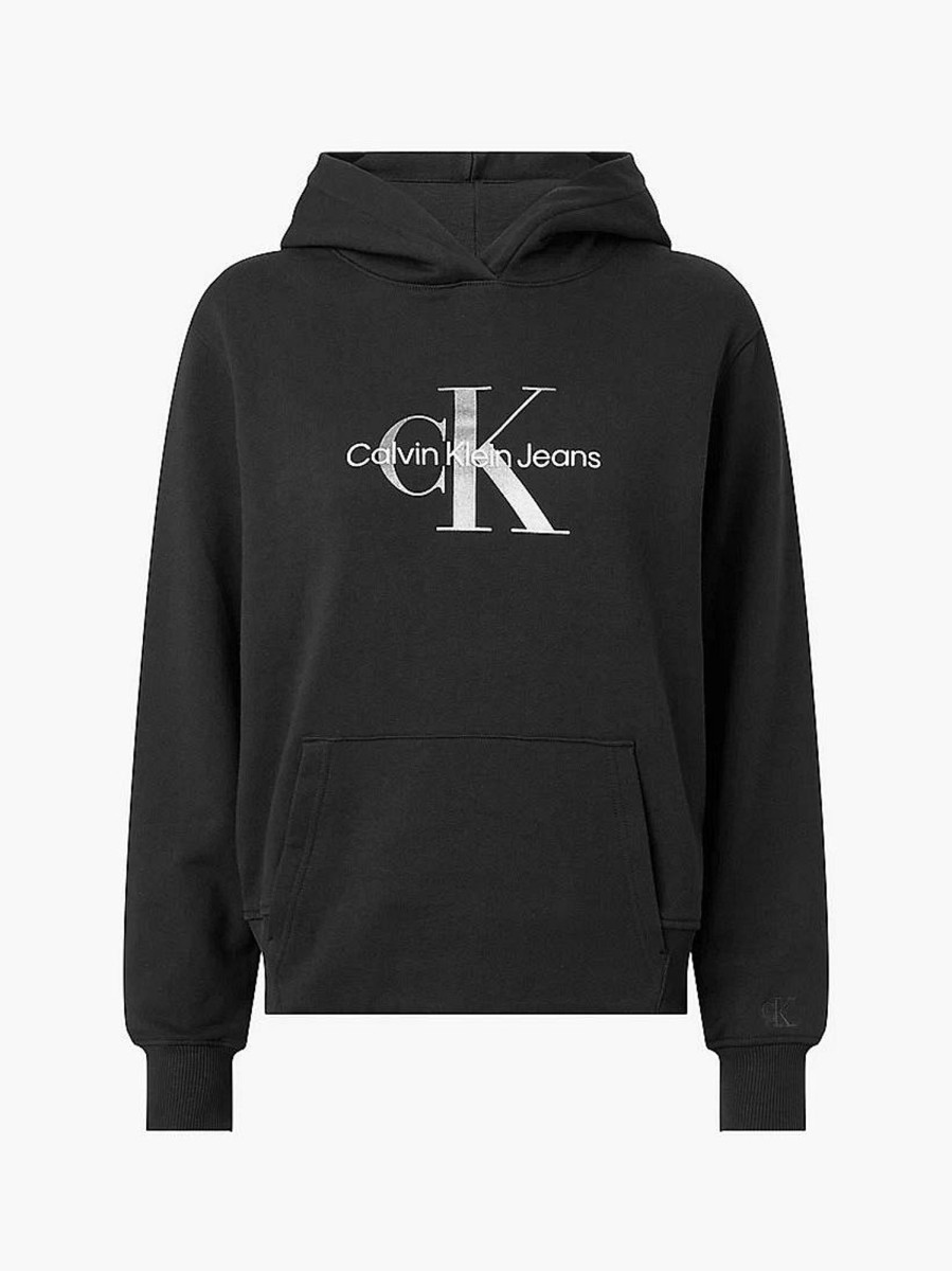 Donna CALVIN KLEIN JEANS Felpe | Monogram Hoodie- Felpa Logo Metallico