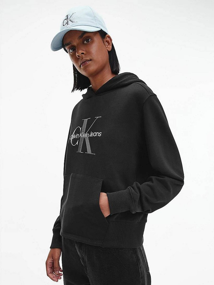 Donna CALVIN KLEIN JEANS Felpe | Monogram Hoodie- Felpa Logo Metallico