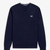 Uomo FRED PERRY Maglieria | Maglione Classico Con Scollo A V