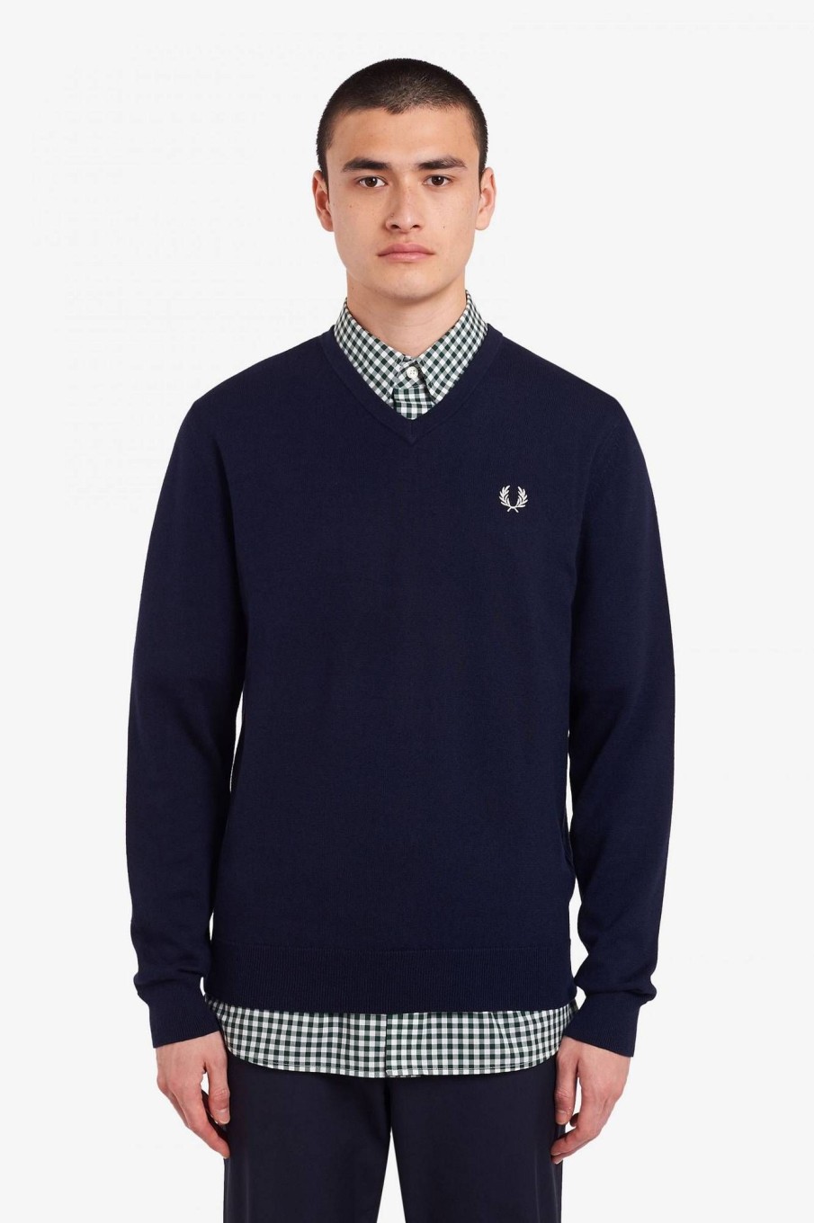 Uomo FRED PERRY Maglieria | Maglione Classico Con Scollo A V