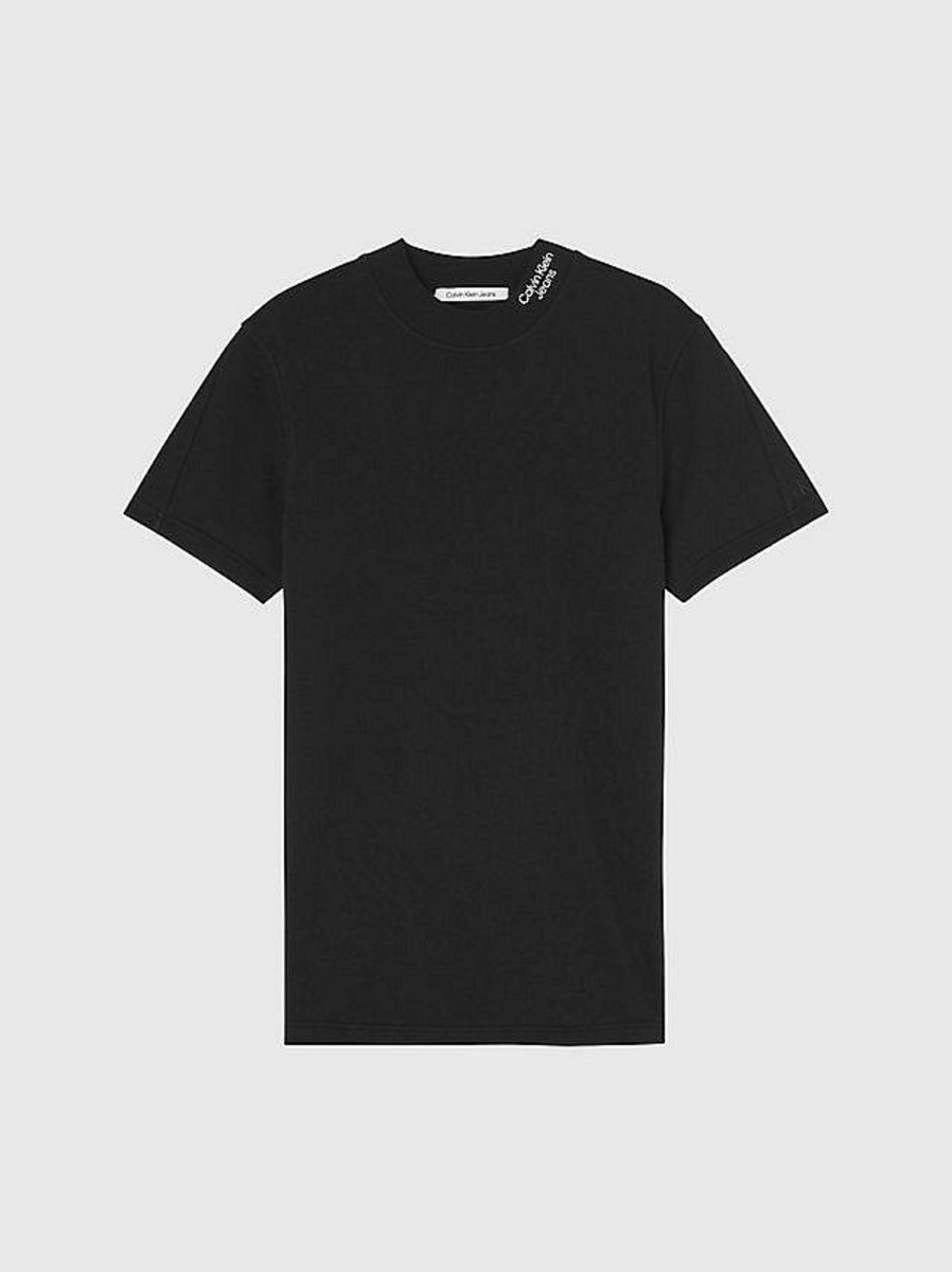 Uomo CALVIN KLEIN JEANS T-Shirts | Stacked Logo Lw Terry Tee - T-Shirt