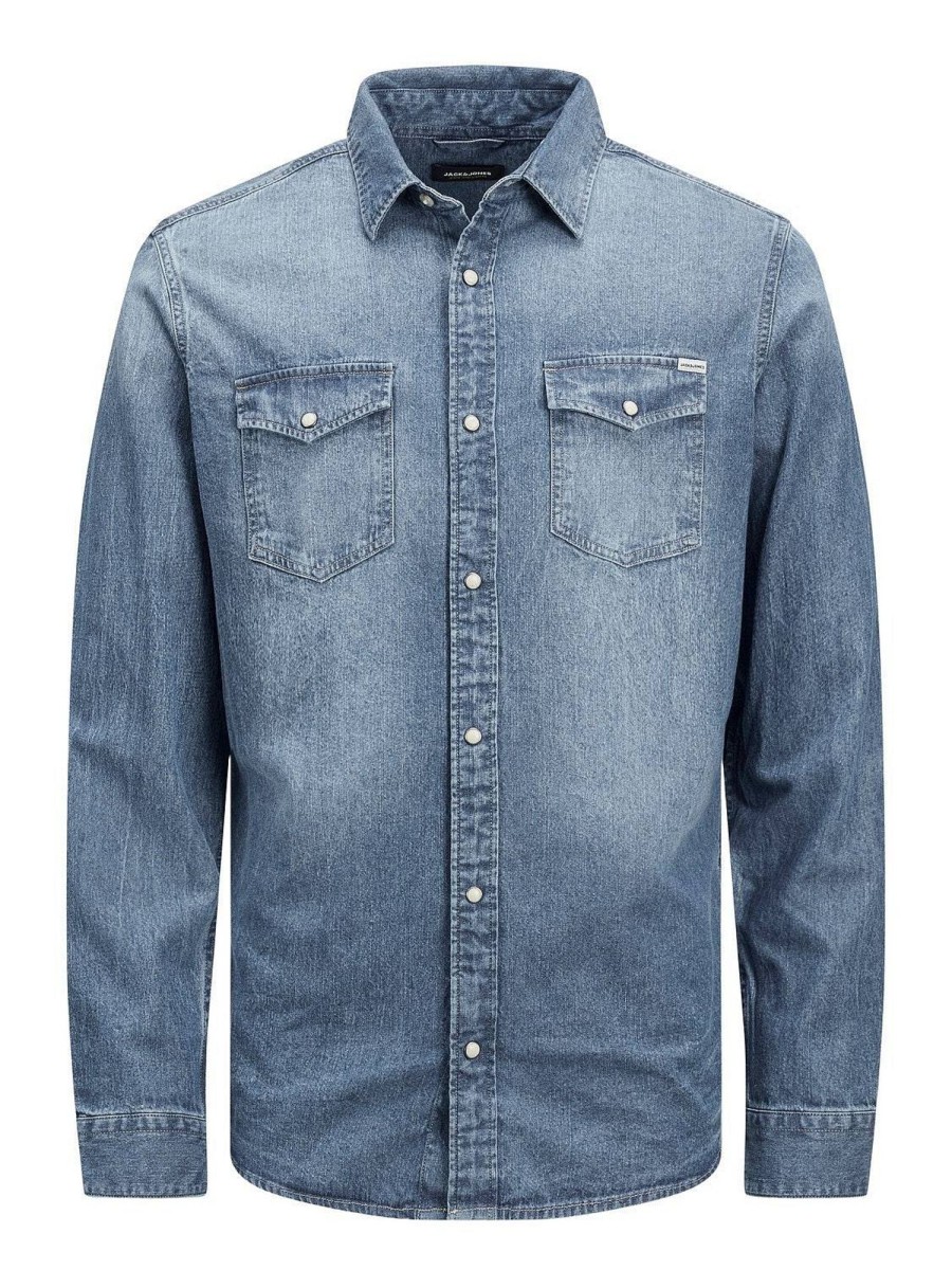 Uomo JACK & JONES Camicie | Sheridan Shirt Camicia Di Jeans