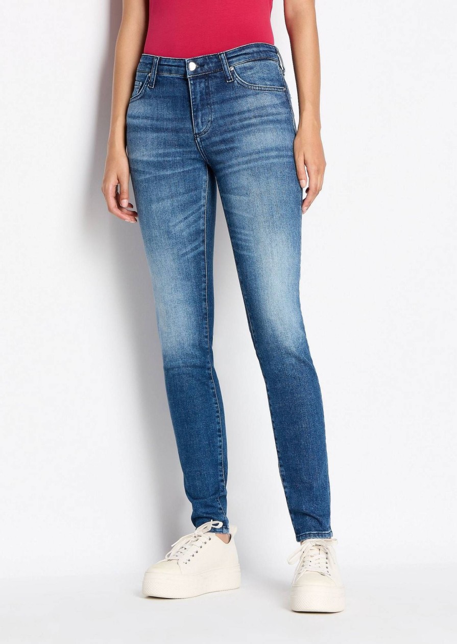 Donna ARMANI EXCHANGE Denim Jeans | Jeans Skinny Fit A Vita Alta