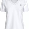 Donna CALVIN KLEIN JEANS T-Shirts | Ck Embro Badge V-Neck Tee