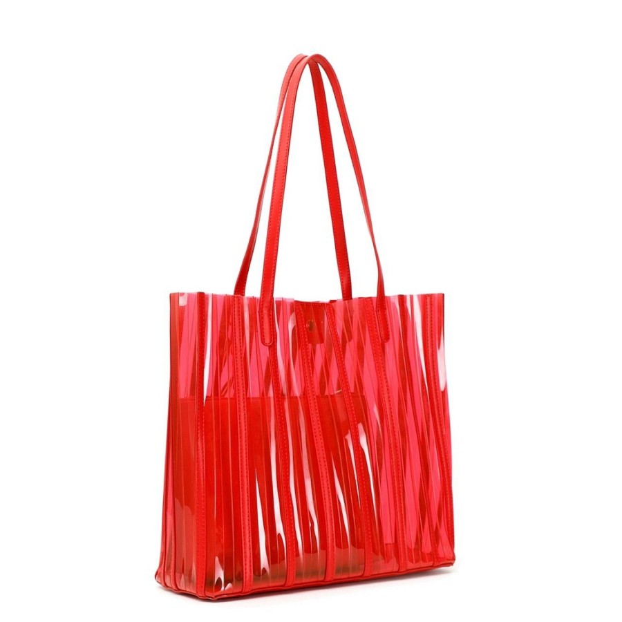 Donna CAFE' NOIR Borse A Spalla | Shopping Bag Plisse In Pvc