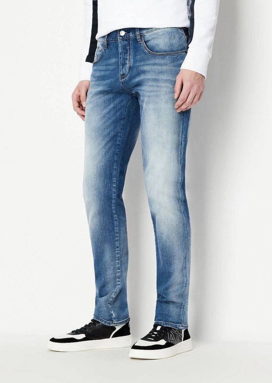 Uomo ARMANI EXCHANGE Denim Jeans | Jeans Effetto Delave