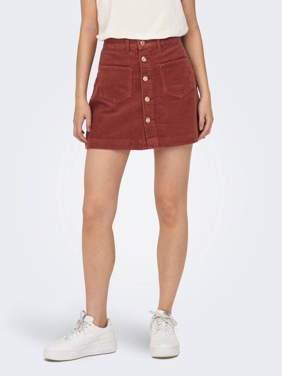 Donna ONLY Gonne | Amazig Hw Corduroy Skirt - Gonna In Velluto A Coste