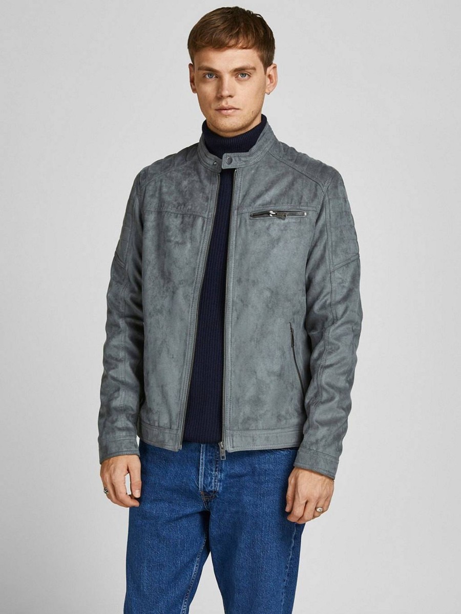 Uomo JACK & JONES Giubbotti E Cappotti | Rocky Jacket - Giacca In Pelle Sintetica