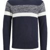 Uomo JACK & JONES Maglieria | Pannel Knit Crew Neck - Pullover