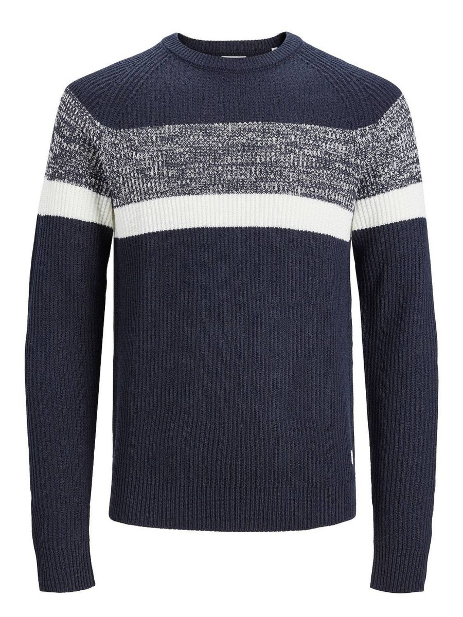 Uomo JACK & JONES Maglieria | Pannel Knit Crew Neck - Pullover