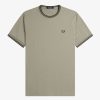 Uomo FRED PERRY T-Shirts | T-Shirt Con Doppia Riga