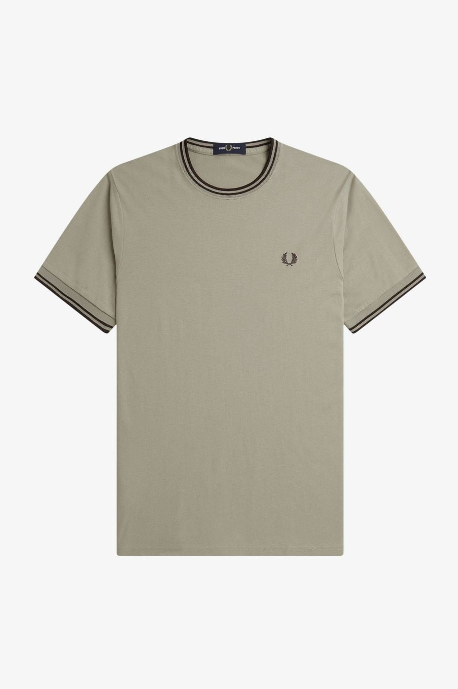 Uomo FRED PERRY T-Shirts | T-Shirt Con Doppia Riga