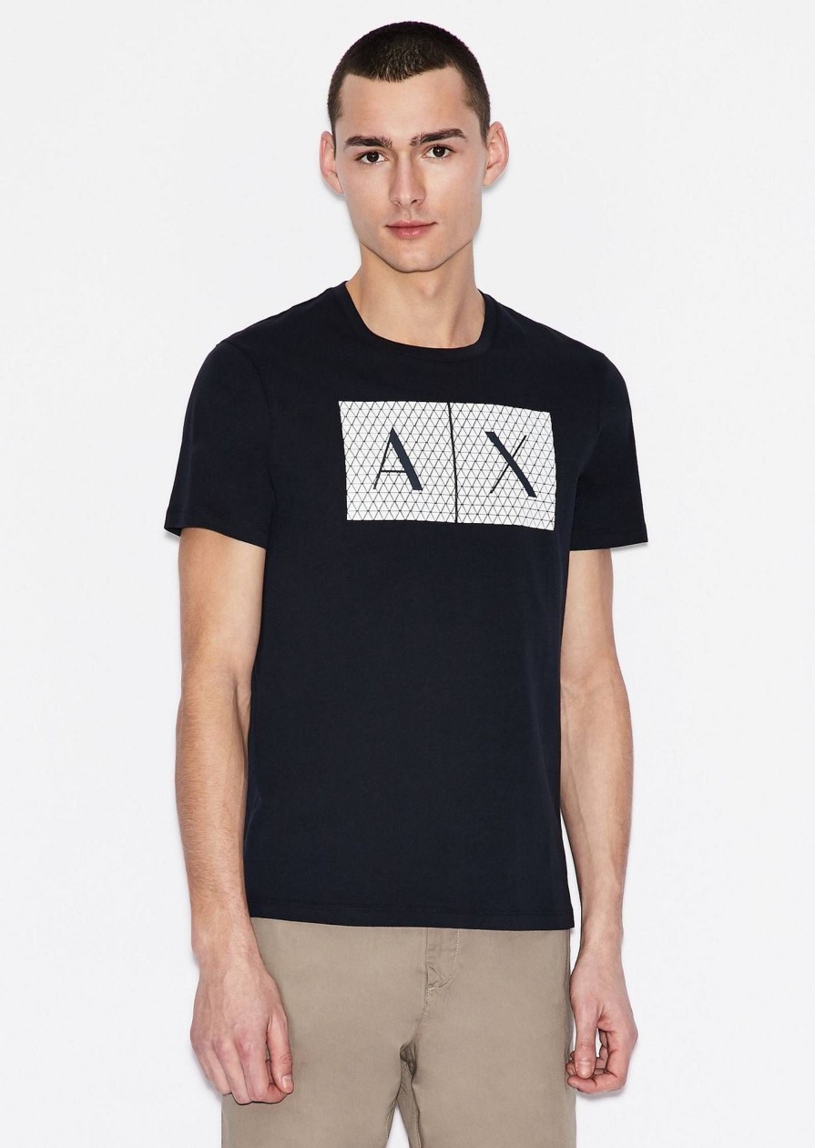 Uomo ARMANI EXCHANGE T-Shirts | T-Shirt Manica Corta Con Stampa Logo